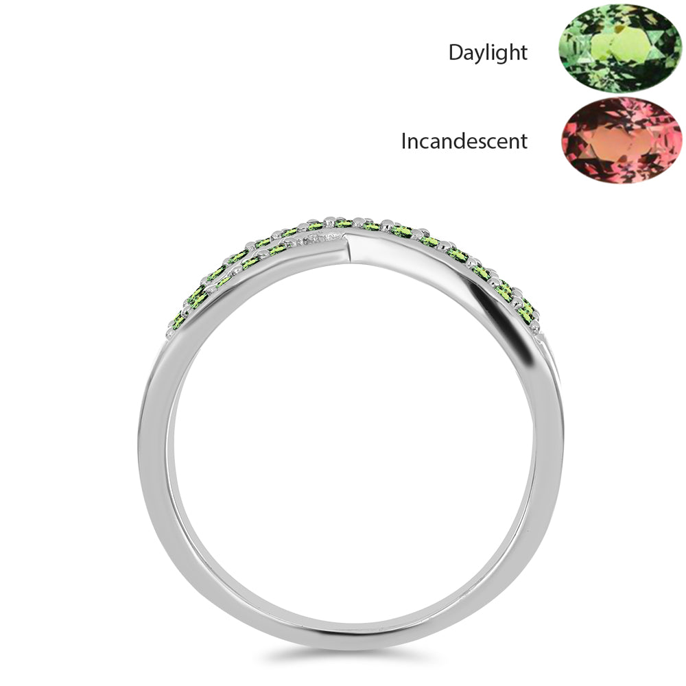 Inel din Argint 925 ( 3.61 grame ) cu Alexandrit Natural 0.48 Carate 2 