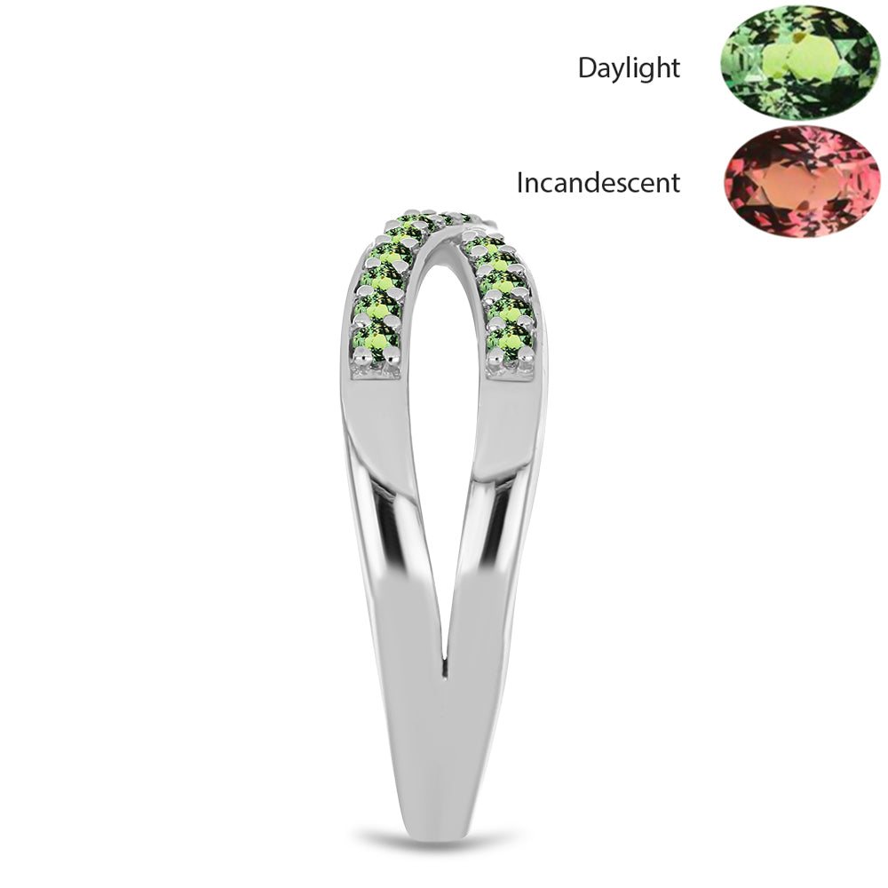 Inel din Argint 925 ( 3.61 grame ) cu Alexandrit Natural 0.48 Carate 4 