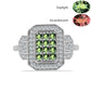 Inel din Argint 925 ( 3.42 grame ) cu Alexandrit Natural și Topaz Alb 0.91 Carate