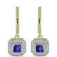 Cercei din Argint 925 Placat cu Aur ( 3.74 grame ) cu Lapis Lazuli și Topaz Alb 0.97 Carate