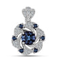 Pandantiv din Argint 925 ( 2.07 grame ) cu Moissanite Violet Imperial și Topaz Alb 1.39 Carate