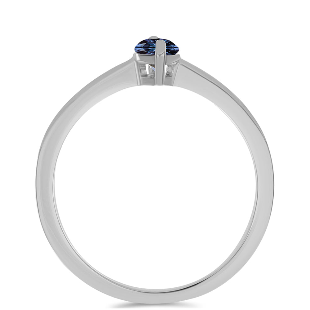Inel din Argint 925 ( 1.48 grame ) cu Moissanite Violet Imperial 0.53 Carate 2 