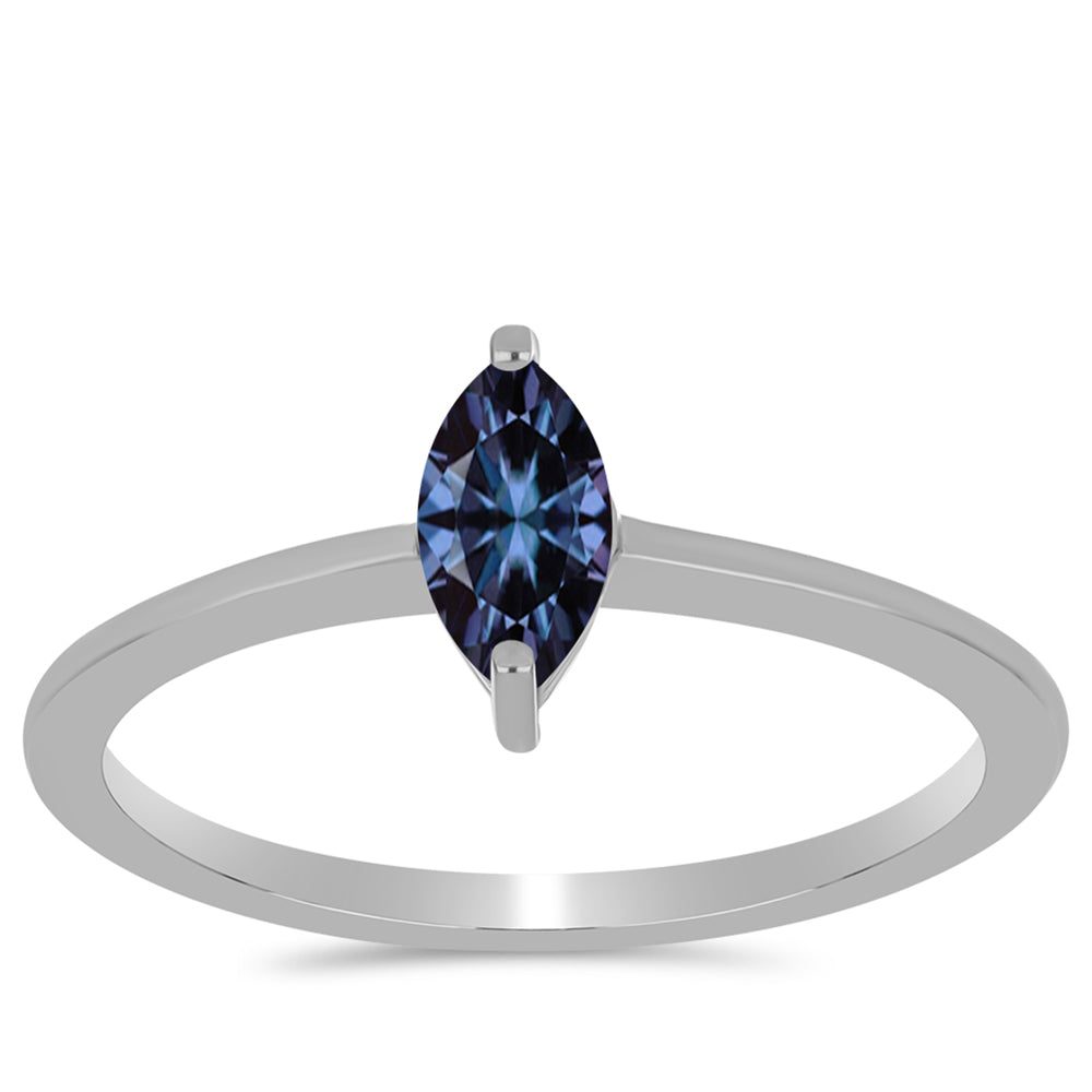 Inel din Argint 925 ( 1.48 grame ) cu Moissanite Violet Imperial 0.53 Carate