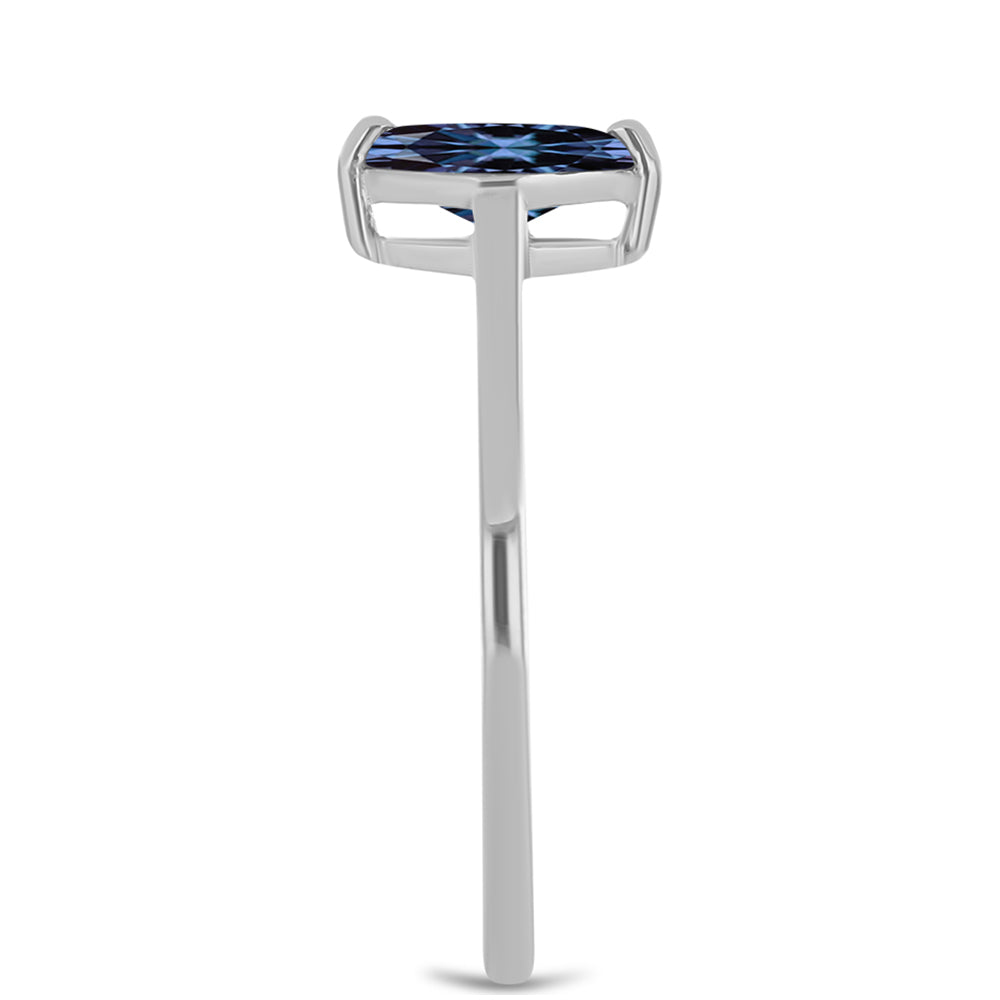 Inel din Argint 925 ( 1.48 grame ) cu Moissanite Violet Imperial 0.53 Carate 4 