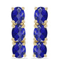 Cercei din Argint 925 Placat cu Aur ( 3.14 grame ) cu Lapis Lazuli 2.16 Carate