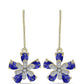 Cercei din Argint 925 Placat cu Aur ( 3.2 grame ) cu Lapis Lazuli și Topaz Alb 2.39 Carate