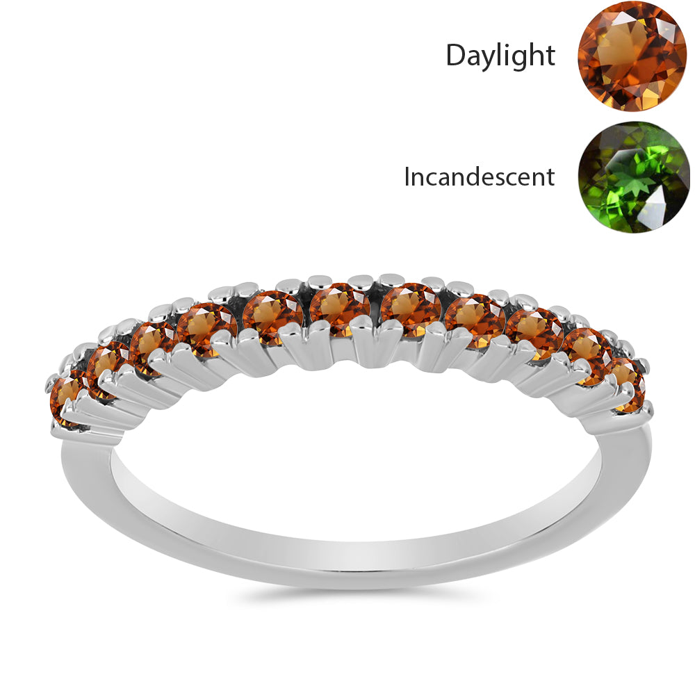 Inel din Argint 925 ( 1.65 grame ) cu Zultanit Anatolian Certificat cultivat în laborator 0.44 Carate 1 