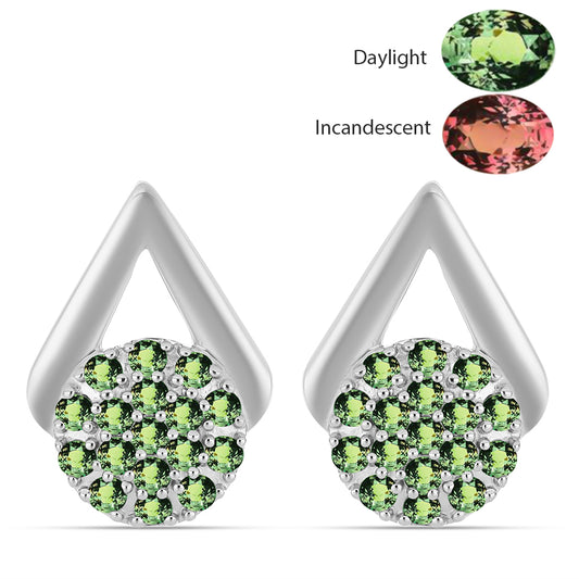 Cercei din Argint 925 ( 3.71 grame ) cu Alexandrit Natural 0.61 Carate