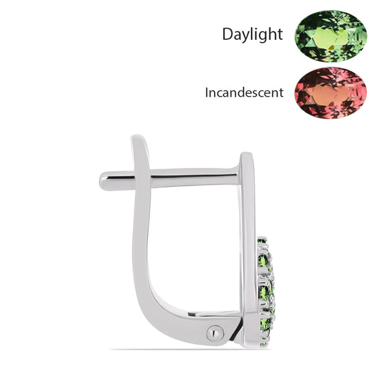 Cercei din Argint 925 ( 3.71 grame ) cu Alexandrit Natural 0.61 Carate