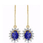 Cercei din Argint 925 Placat cu Aur ( 2.1 grame ) cu Lapis Lazuli și Topaz Alb 2.07 Carate