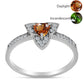 Inel din Argint 925 ( 2.35 grame ) cu Zultanit Anatolian Certificat cultivat în laborator și Topaz Alb 0.73 Carate