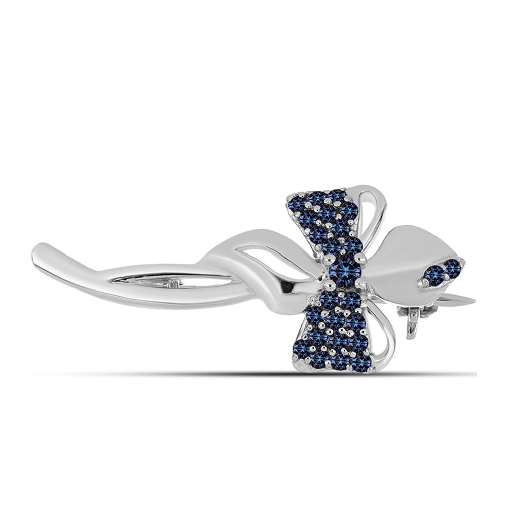 Broşă din Argint 925 ( 2.52 grame ) cu Moissanite Violet Imperial 0.22 Carate 1 