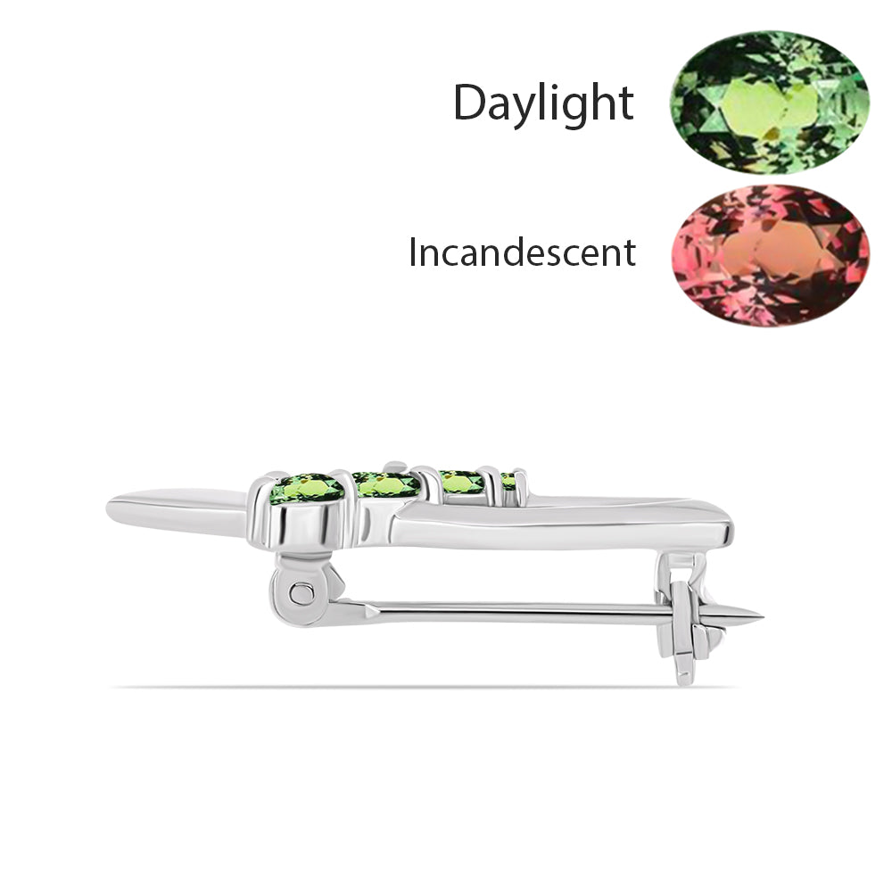 Broşă din Argint 925 ( 1.72 grame ) cu Alexandrit Natural 0.45 Carate 2 