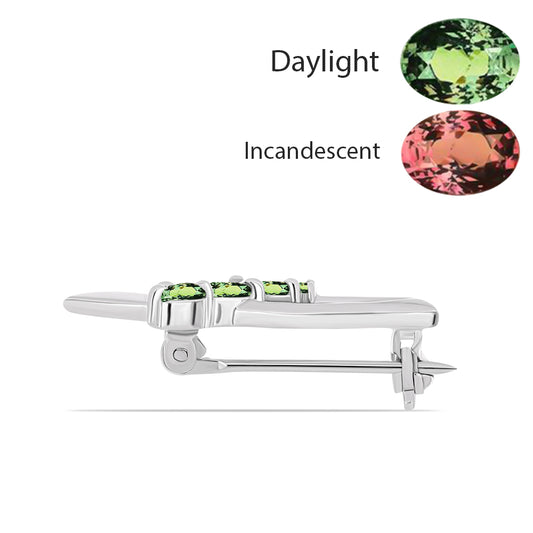 Broşă din Argint 925 ( 1.72 grame ) cu Alexandrit Natural 0.45 Carate