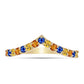 Inel din Argint 925 Placat cu Aur ( 1.95 grame ) cu Safir Curcubeu 0.76 Carate