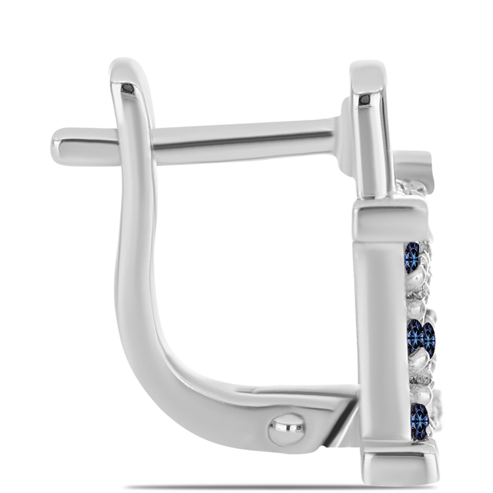 Cercei din Argint 925 ( 4.09 grame ) cu Moissanite Violet Imperial 1.11 Carate 2 