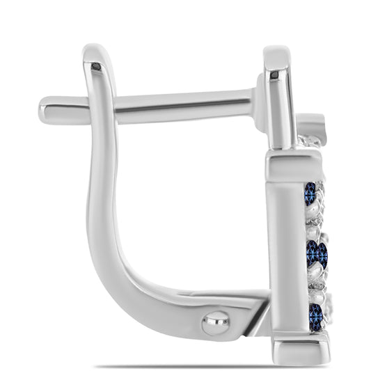 Cercei din Argint 925 ( 4.09 grame ) cu Moissanite Violet Imperial 1.11 Carate