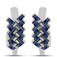 Cercei din Argint 925 ( 5.12 grame ) cu Moissanite Violet Imperial 0.94 Carate