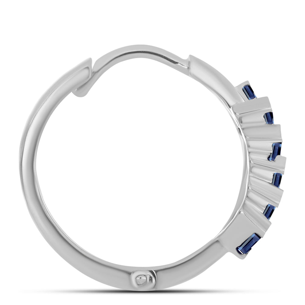 Cercei din Argint 925 ( 5.12 grame ) cu Moissanite Violet Imperial 0.94 Carate 2 