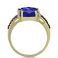 Inel din Argint 925 Placat cu Aur ( 3.83 grame ) cu Lapis Lazuli și Spinel Negru 6.41 Carate