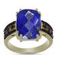 Inel din Argint 925 Placat cu Aur ( 3.83 grame ) cu Lapis Lazuli și Spinel Negru 6.41 Carate