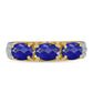 Inel din Argint 925 Placat cu Aur ( 3.66 grame ) cu Lapis Lazuli și Topaz Alb 2.65 Carate