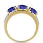 Inel din Argint 925 Placat cu Aur ( 3.66 grame ) cu Lapis Lazuli și Topaz Alb 2.65 Carate