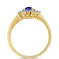 Inel din Argint 925 Placat cu Aur ( 2.76 grame ) cu Lapis Lazuli și Topaz Alb 1.63 Carate