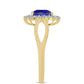 Inel din Argint 925 Placat cu Aur ( 2.76 grame ) cu Lapis Lazuli și Topaz Alb 1.63 Carate