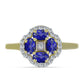 Inel din Argint 925 Placat cu Aur ( 2.81 grame ) cu Lapis Lazuli și Topaz Alb 1.24 Carate