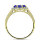 Inel din Argint 925 Placat cu Aur ( 2.81 grame ) cu Lapis Lazuli și Topaz Alb 1.24 Carate