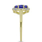 Inel din Argint 925 Placat cu Aur ( 2.81 grame ) cu Lapis Lazuli și Topaz Alb 1.24 Carate