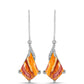 Cercei din Argint 925 ( 3.11 grame ) cu Jaspul "Lion's Paw" și Topaz Alb 6.06 Carate