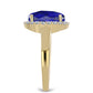 Inel din Argint 925 Placat cu Aur ( 3.79 grame ) cu Lapis Lazuli și Topaz Alb 5.28 Carate