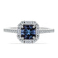 Inel din Argint 925 ( 1.86 grame ) cu Moissanite Violet Imperial și Zircon Alb 1.73 Carate