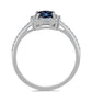 Inel din Argint 925 ( 1.86 grame ) cu Moissanite Violet Imperial și Zircon Alb 1.73 Carate