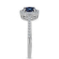 Inel din Argint 925 ( 1.86 grame ) cu Moissanite Violet Imperial și Zircon Alb 1.73 Carate