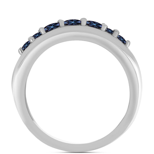 Inel din Argint 925 ( 4.5 grame ) cu Moissanite Violet Imperial 0.44 Carate