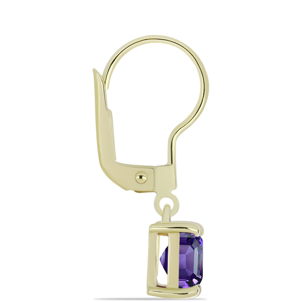 Cercei din Argint 925 Placat cu Aur ( 1.76 grame ) cu Ametist Marocan 2.11 Carate 2 