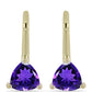 Cercei din Argint 925 Placat cu Aur ( 2.15 grame ) cu Ametist Marocan 0.76 Carate