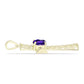 Cruce Pandantiv din Argint 925 Placat cu Aur ( 2.72 grame ) cu Ametist Marocan 1.22 Carate