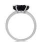 Inel din Argint 925 ( 1.99 grame ) cu Obsidian 2.35 Carate