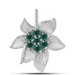 Pandantiv din Argint 925 ( 1.13 grame ) cu Moissanite verde-albăstrui marin 0.17 Carate