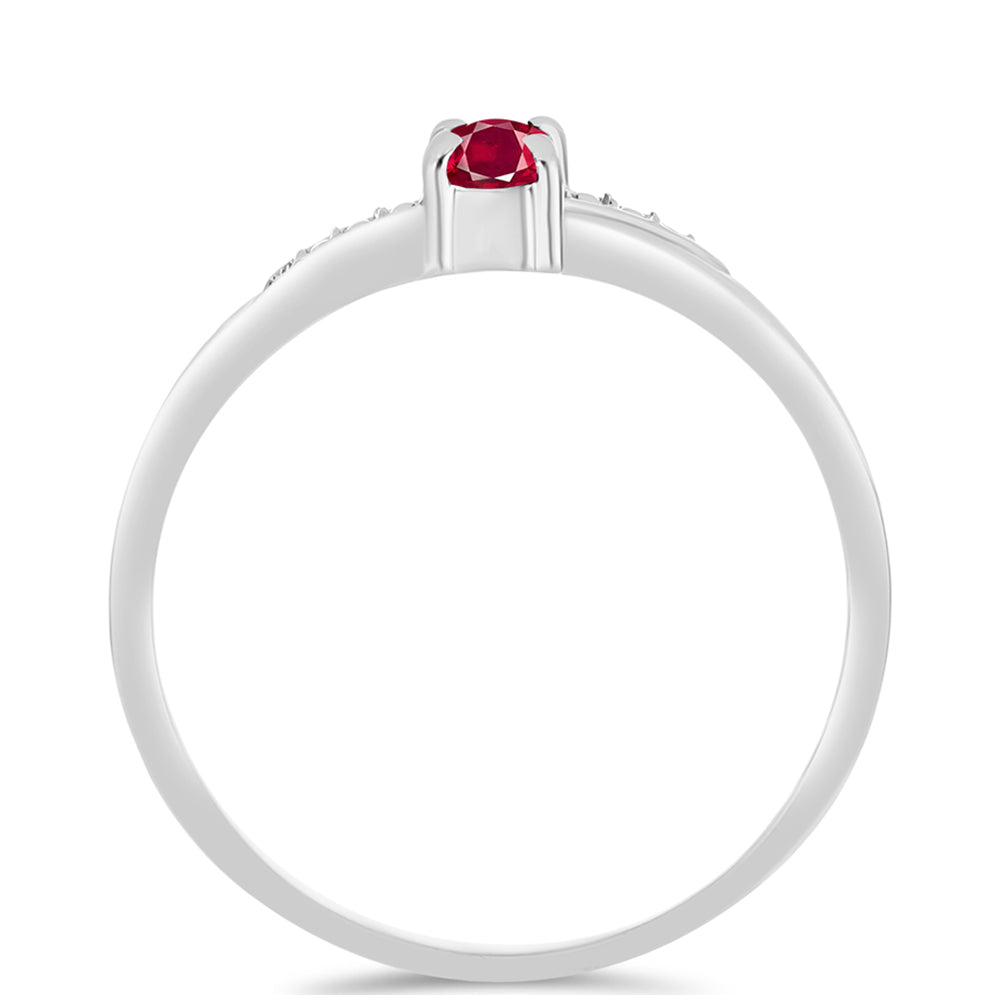 Inel din Argint 925 ( 1.54 grame ) cu Rubin Malagasy 0.36 Carate