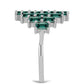 Inel din Argint 925 ( 3.92 grame ) cu Moissanite verde-albăstrui marin 1.83 Carate