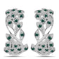 Cercei din Argint 925 ( 6.07 grame ) cu Moissanite verde-albăstrui marin 0.32 Carate