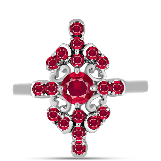 Inel din Argint 925 ( 3.3 grame ) cu Rubin Malagasy 1.73 Carate