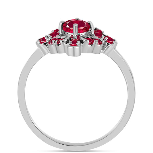 Inel din Argint 925 ( 3.3 grame ) cu Rubin Malagasy 1.73 Carate