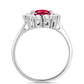 Inel din Argint 925 ( 3.21 grame ) cu Rubin Malagasy și Perlă de Apă Dulce Albă 3.34 Carate