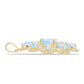 Pandantiv din Argint 925 Placat cu Aur ( 2.9 grame ) cu Piatra Lunii Curcubeu 2.43 Carate